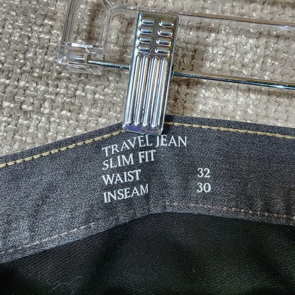 Banana Republic Travel Jean Slim Fit‎ Mens 32 (33x30) Charcoal Gray Stretch EUC